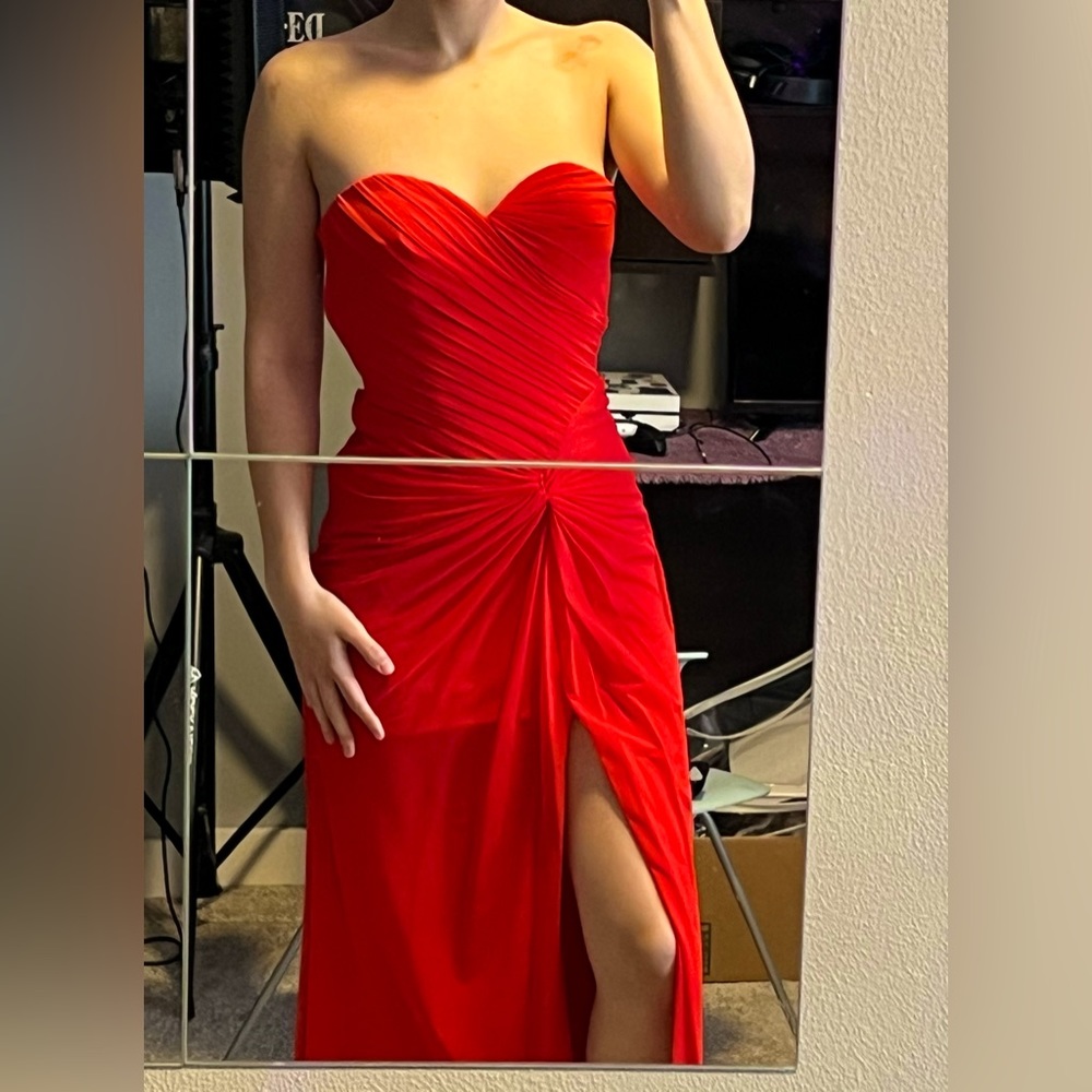 Bright Red La Femme dress
